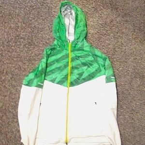 Green and white Nike jacket